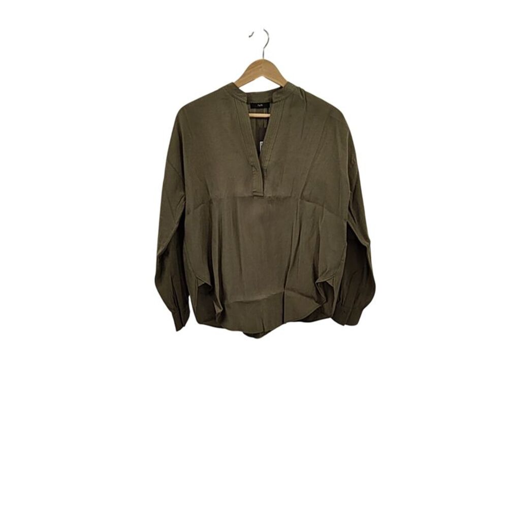 Ruti Women Not Too Loose Light Poplin Blouse Sea Stone Sleeved Top 4